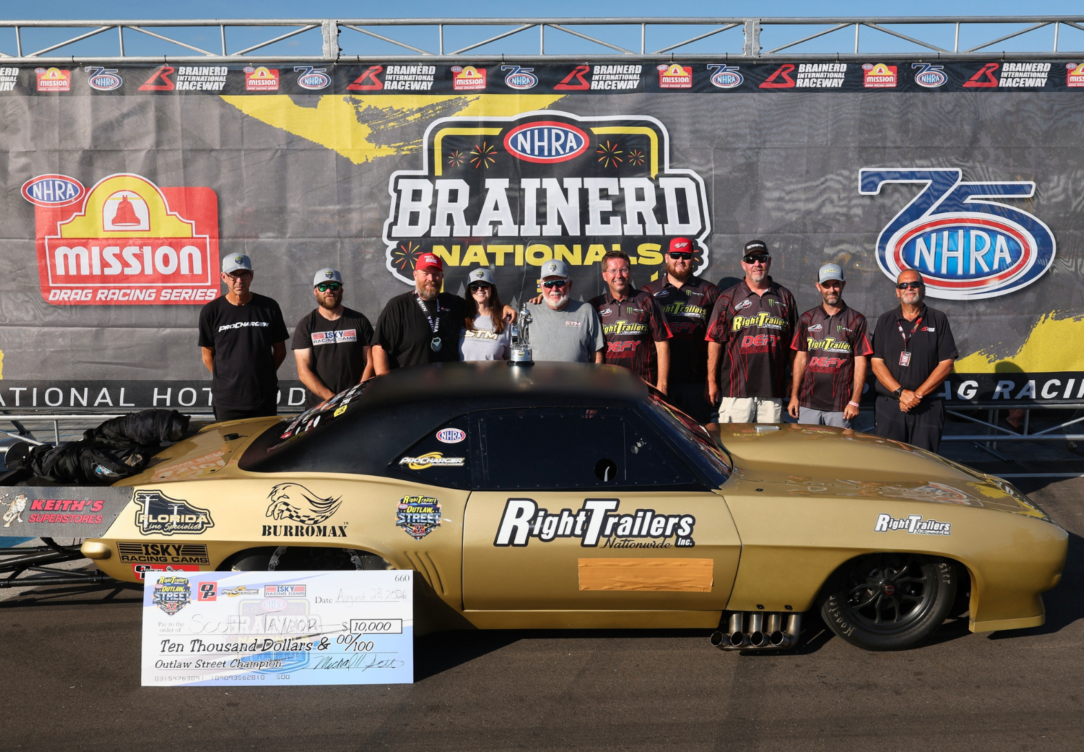 Scott Taylor Wins Wally at NHRA Outlaw Street Brainerd Nationals
