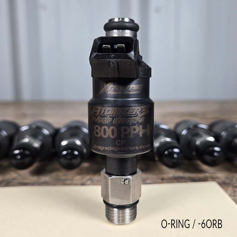 Set of 8 O-RING / -6 ORB BILLET ATOMIZER INJECTORS 800 LB/HR