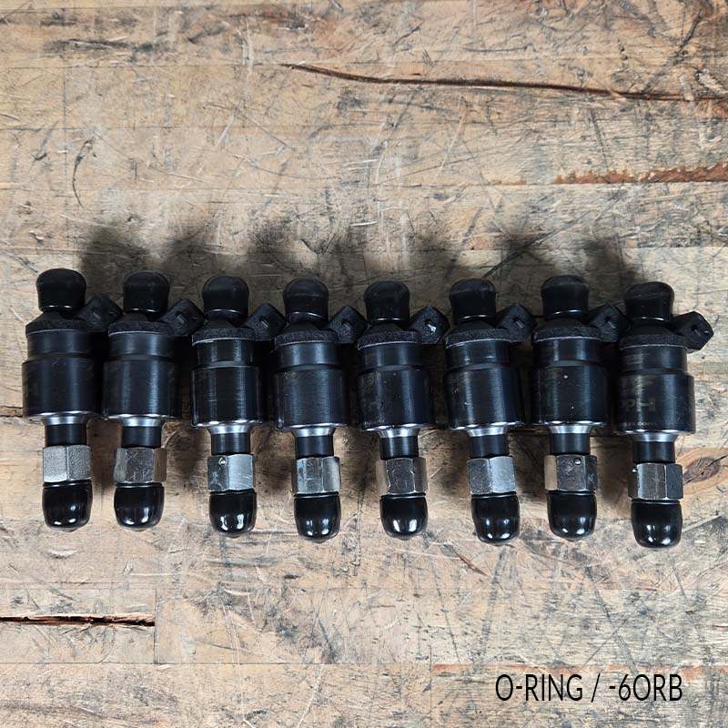 Set of 8 O-RING / -6 ORB BILLET ATOMIZER INJECTORS 800 LB/HR