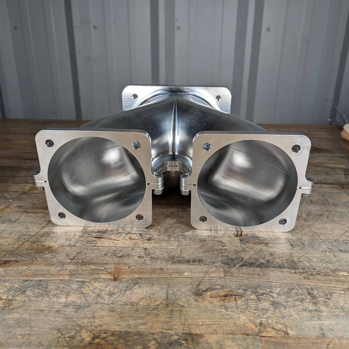 BILLET DUAL 105MM THROTTLE BODY ADAPTER FOR EXPERT MANIFOLD - AJPE HEMI