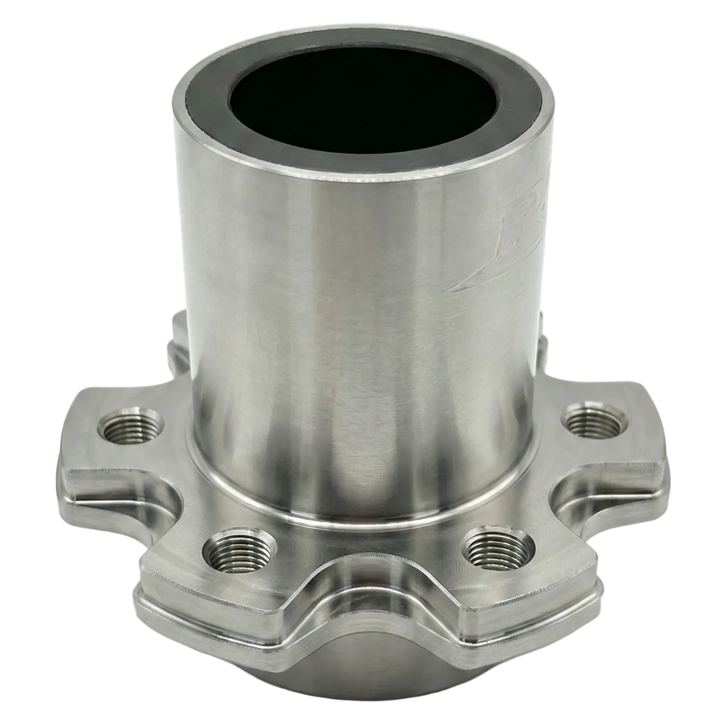 Metal mechanical component on a white background