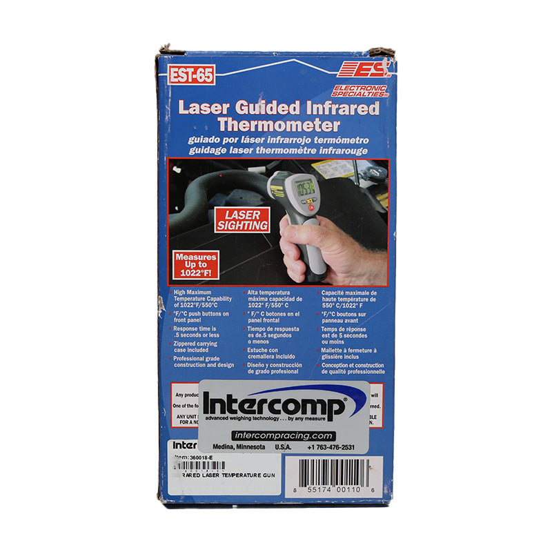 INTERCOMP RACING LASER GUIDED INFRARED LASER TEMP GUN