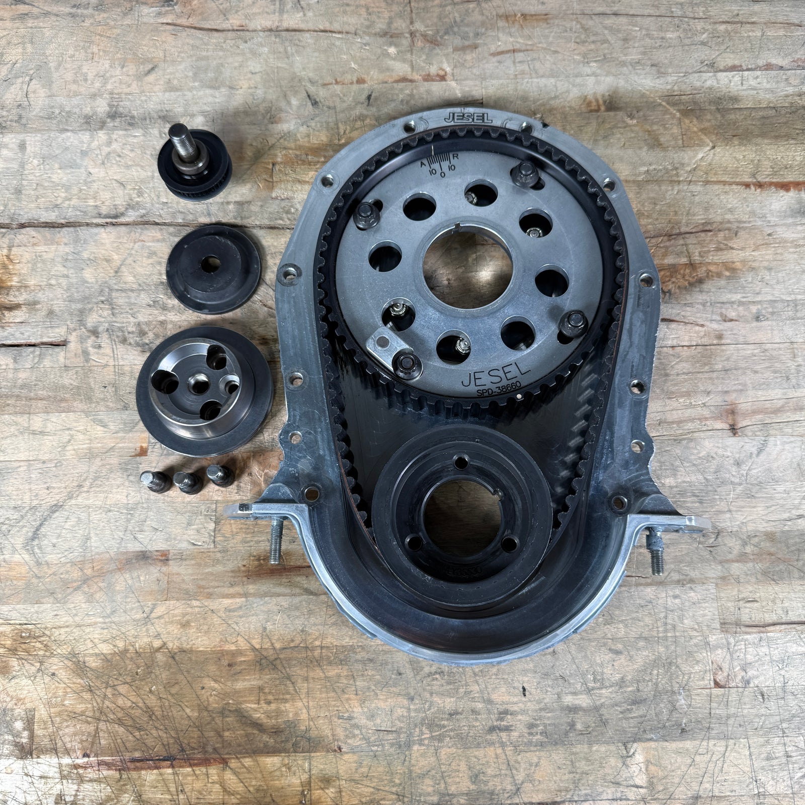 JESEL BB-CHEVY BELT DRIVE KIT +.400" RAISED CAM WITH NEW BELT