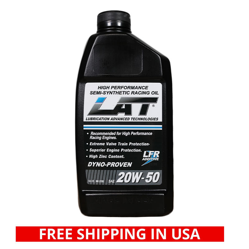 LAT 20W-50 SEMI-SYNTHETIC RACING OIL - CASE OF 12 QTS