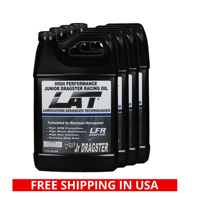 LAT PRO JR DRAGSTER RACING OIL, CASE OF 4 GAL