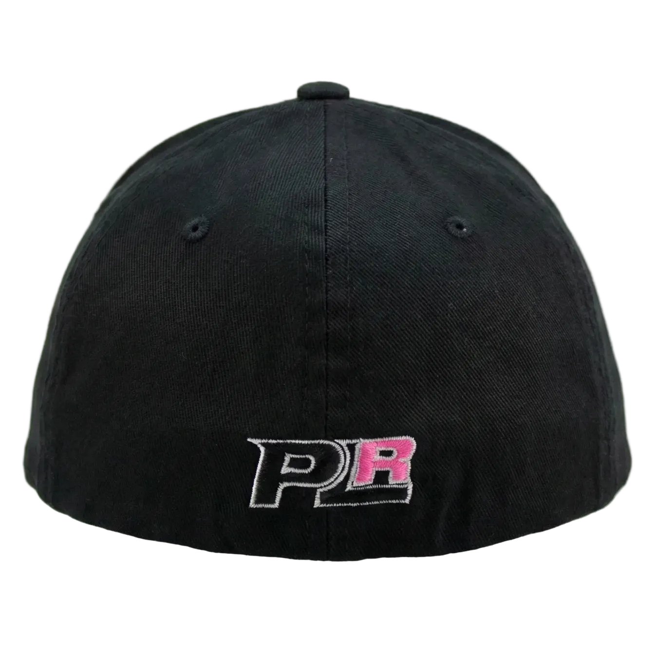 PLR FLEXFIT HAT - BLACK HAT W/ PINK LETTERING