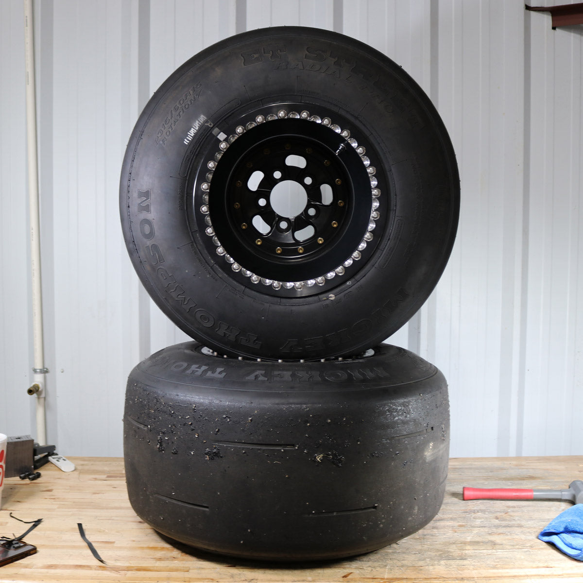 SANDER ENGINEERING 750 SERIES 15" SFI 15.3 WHEELS W/ MT 315 RADIALS