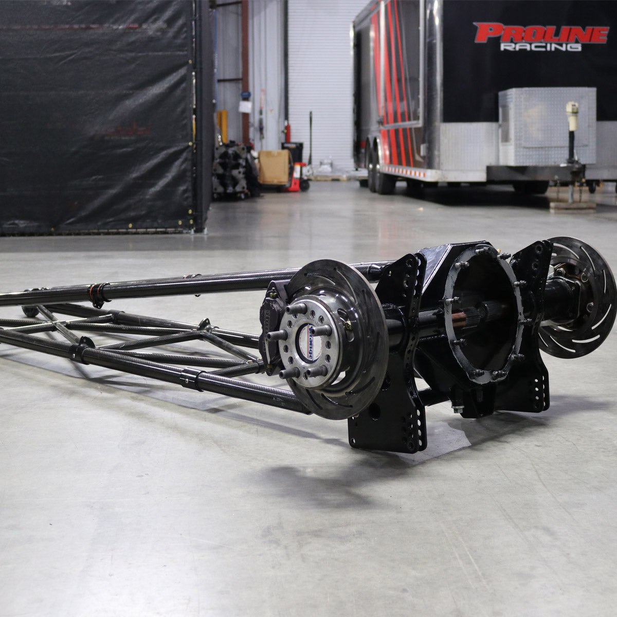 COMPLETE BOB&#39;S PRO FAB 10&quot; FABRICATED REAR END HOUSING WITH AXLES AND BRAKES