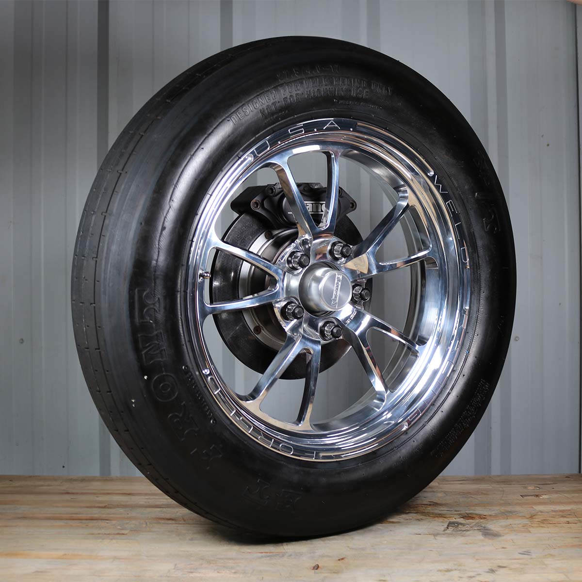 17&quot; WELD FULL THROTTLE FRONT RUNNER &amp; STRANGE CARBON BRAKE PACKAGE FOR STRANGE GT/ SANTHUFF STRUTS