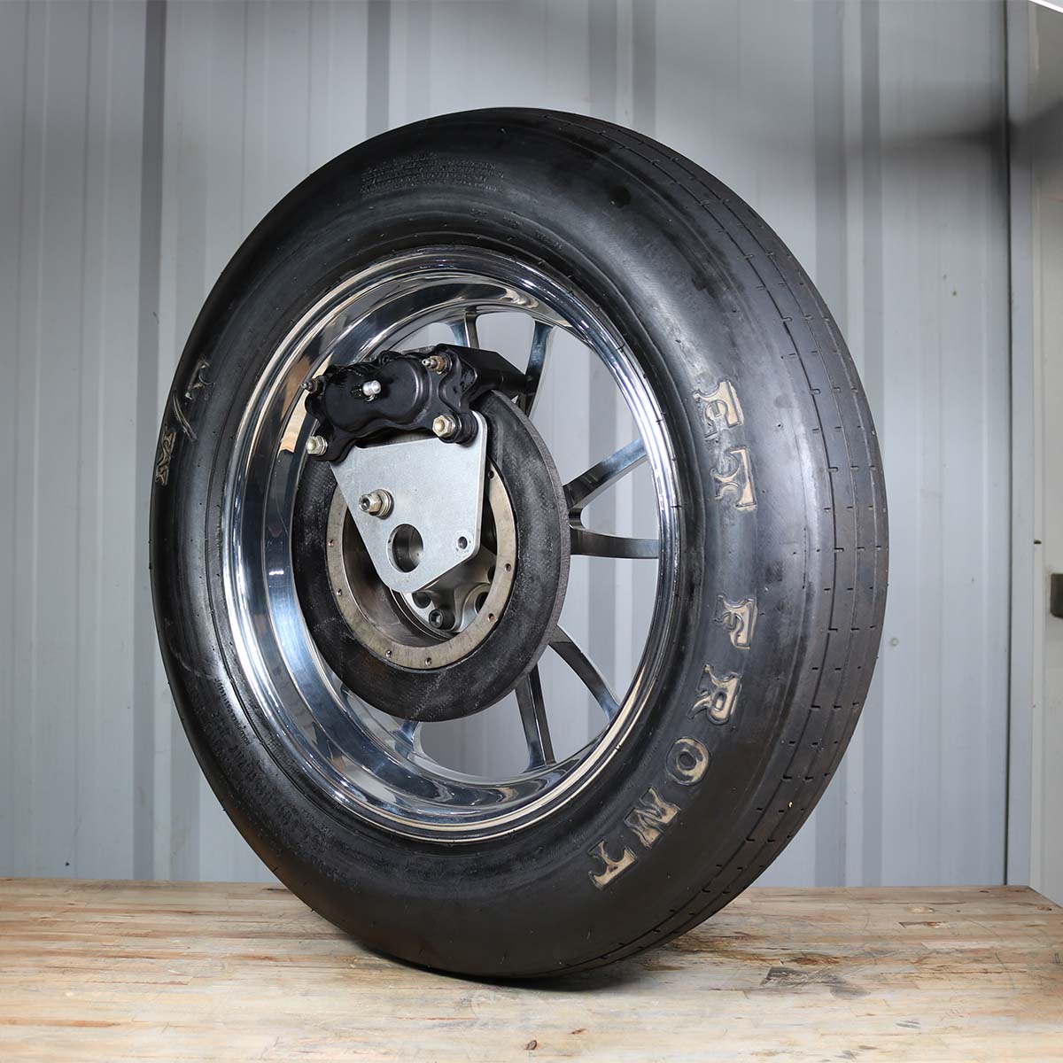 17&quot; WELD FULL THROTTLE FRONT RUNNER &amp; STRANGE CARBON BRAKE PACKAGE FOR STRANGE GT/ SANTHUFF STRUTS