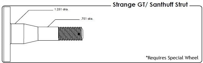 17&quot; WELD FULL THROTTLE FRONT RUNNER &amp; STRANGE CARBON BRAKE PACKAGE FOR STRANGE GT/ SANTHUFF STRUTS