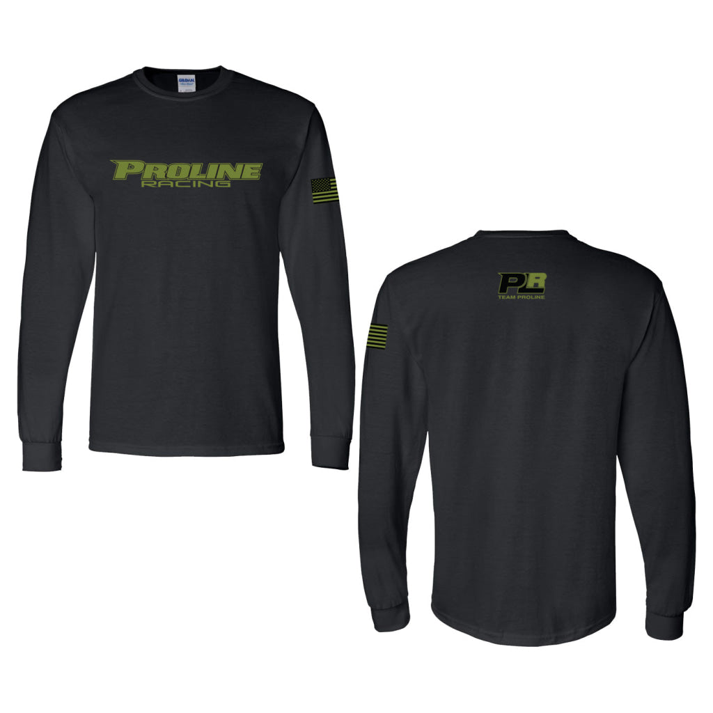PLR OLIVE GREEN LONG SLEEVE T-SHIRT - Pro Line Racing