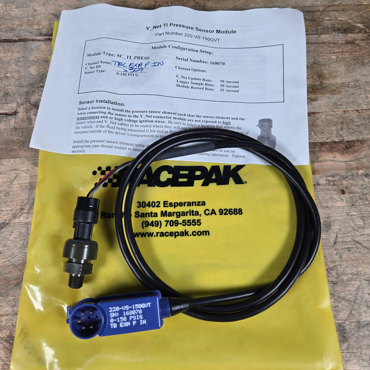 ASSORTED RACEPAK V-NET MODULES WITH SENSORS