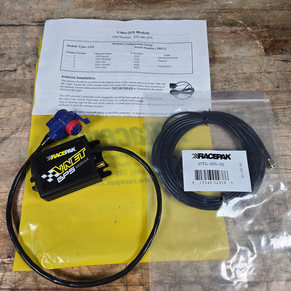 ASSORTED RACEPAK V-NET MODULES WITH SENSORS