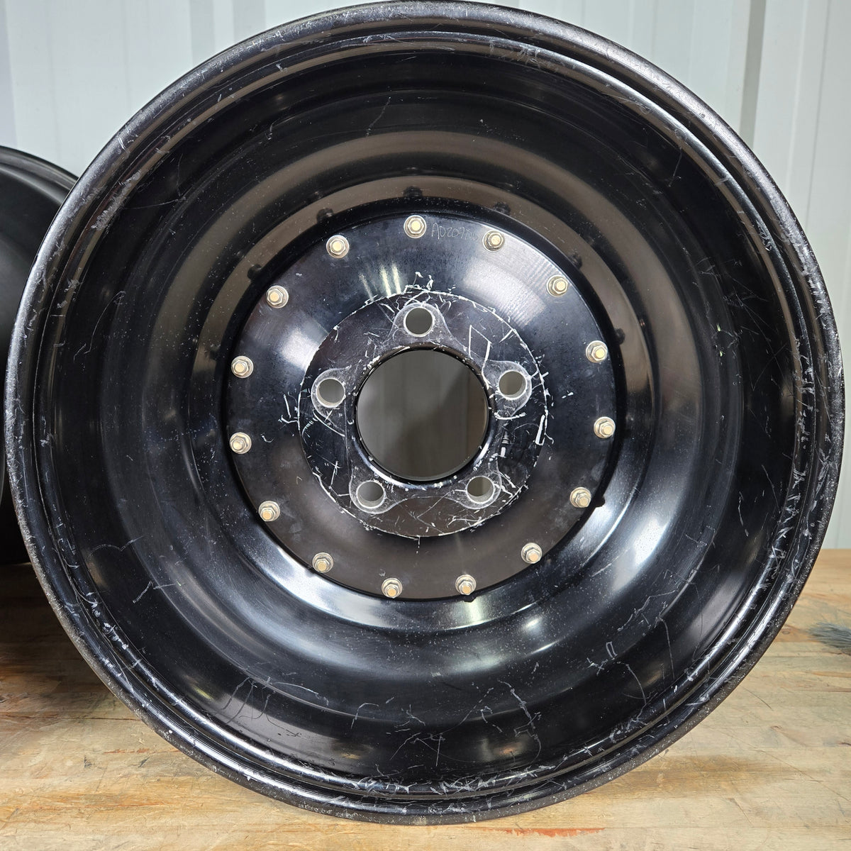 PAIR OF WELD ALUMASTAR PRO LINER WHEELS, BLACK, 16X16, 5X5, 4&quot; BS