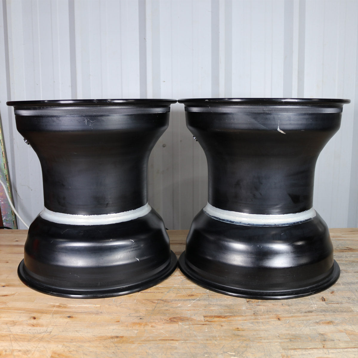 PAIR OF WELD ALUMASTAR PRO LINER WHEELS , 16x16 , 5" BS , 5x5.5 BP